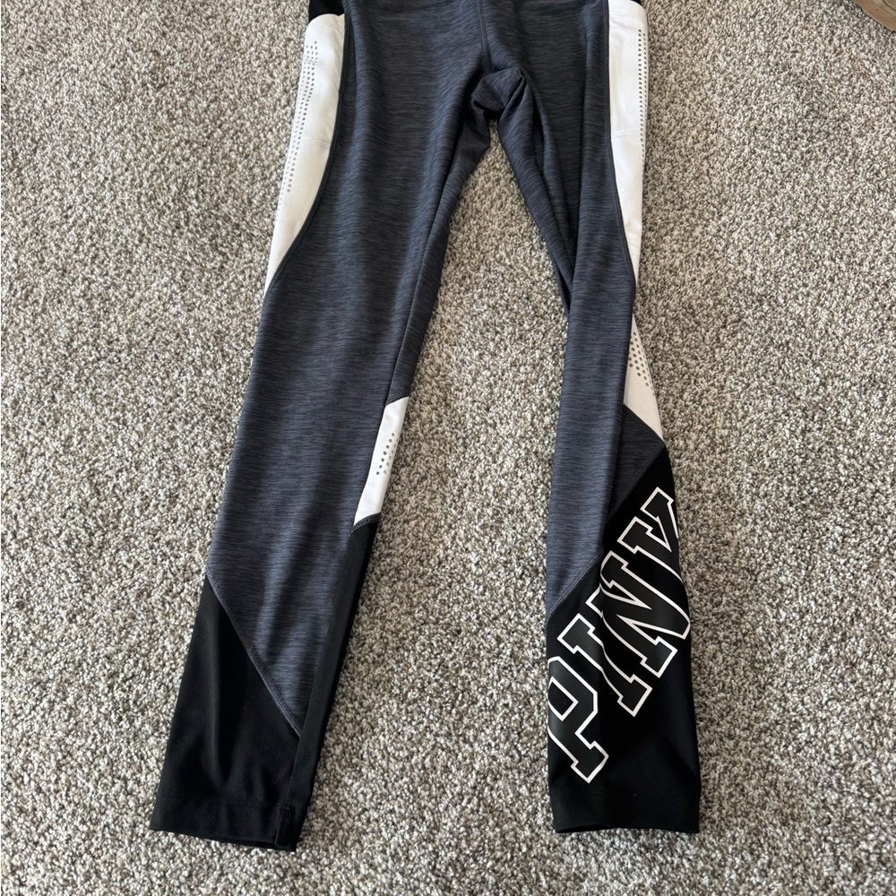 PINK Victoria's Secret Kids Charcoal and Black Leggings